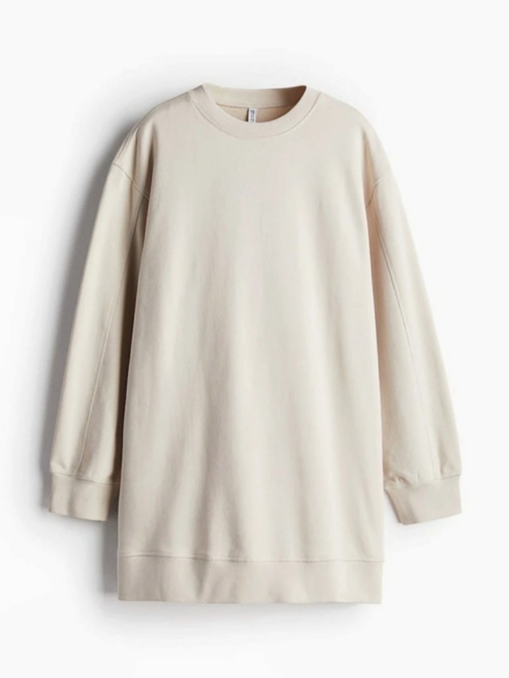 H&M Divided Sweatshirt Dress Cream Crewneck